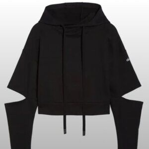 Alo Yoga Peak Long Sleeve Top Hoodie New Small Black